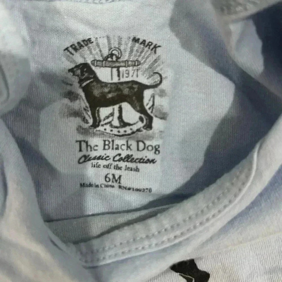 Baby The Black Dog Blue One Piece Size 6 Months - Picture 2 of 4